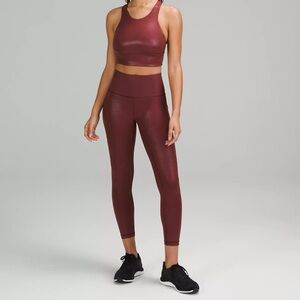 Lululemon Burgundy Shine Leggings